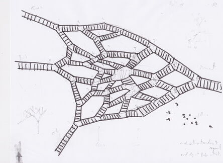 Vito Acconci, ‘Sketch for a Bridge in Tasmania I’, 2014