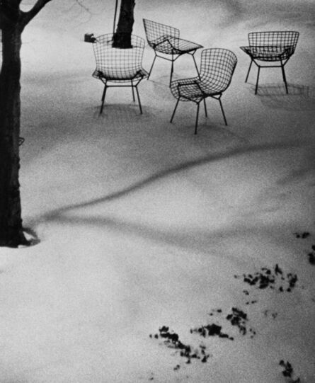 André Kertész, ‘Wire Chairs in Snow, MoMA’, 1965