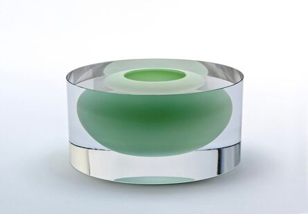 Tora Urup, ‘Clear cylinder with floating jade green bowl’, 2014