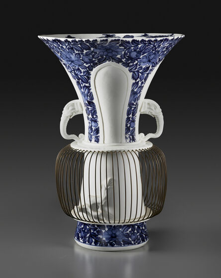 Meissen Porcelain Factory, ‘One of a pair of “birdcage” vases’, after 1730
