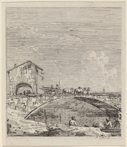 Canaletto, ‘The Wagon Passing Over a Bridge’, ca. 1735/1746