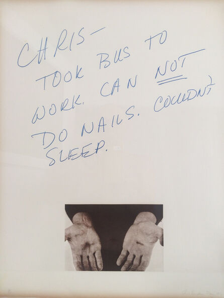 Chris Burden, ‘Can not do nails’, 1974
