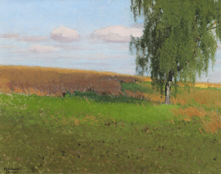 Ferdinand Brunner, ‘Landscape with Birch’, ca. 1920