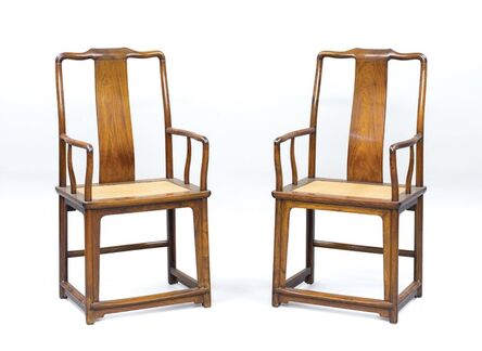 Unknown, ‘A pair of Huanghuali high back armchairs’, Late Ming Dynasty-17th century 