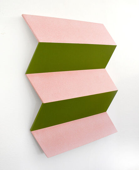 Ronald Davis, ‘Pink and Green Zig-Zag’, 2010