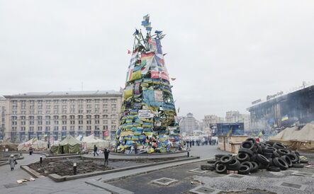 Donald Weber, ‘From the series Architecture of Siege (Barricade), Maidan Nezalezhnosti, The Christmas Tree’, 2014