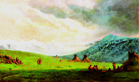 Ransom Gillet Holredge, ‘Sioux Indian Encampment’, 1885