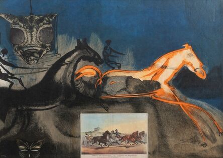 Salvador Dalí, ‘Five Prints from Currier & Ives as Interpreted by Salvador Dali (including New York Central Park Winter; American Trotting Horses No. 2; Les Fleurs et Fruits; American Yachting Scene; Fire! Fire! Fire!)’, 1971