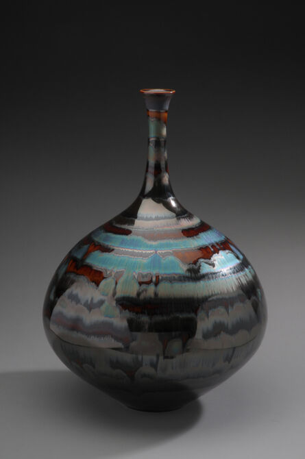 Hideaki Miyamura, ‘Vase, blue waves glaze’, 2019