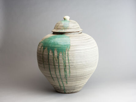 Onda Yaki, ‘Large Jar with Tobikanna (Blade Skip) Design and Splashed Glazing’, n/a
