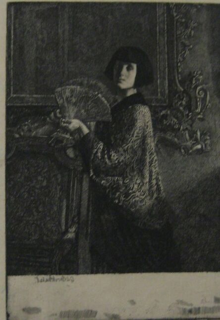 Gerald Leslie Brockhurst, ‘L'Evantail (The Fan)’, 1921