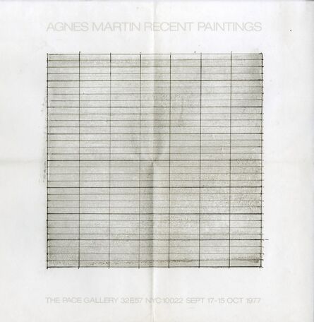 Agnes Martin, ‘Agnes Martin Recent Paintings’, 1977