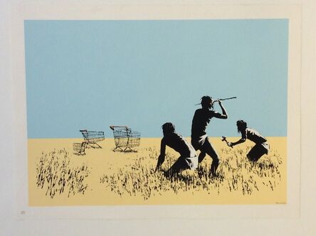 Banksy, ‘Trolley Hunters (Coloured) ’, 2007