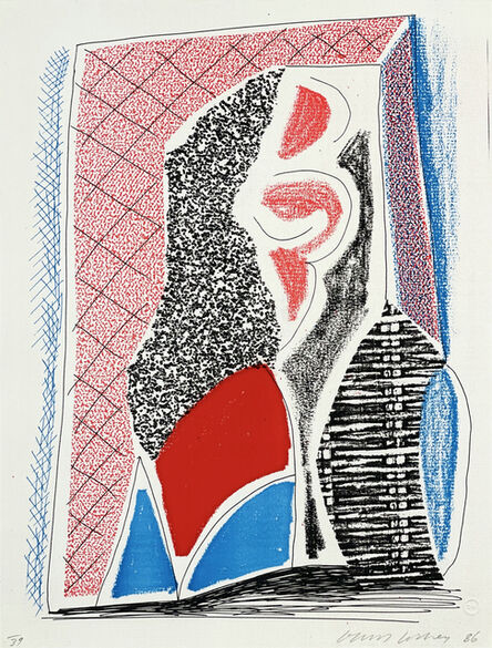 David Hockney, ‘Red, Blue & Wicker, July 1986’, 1986