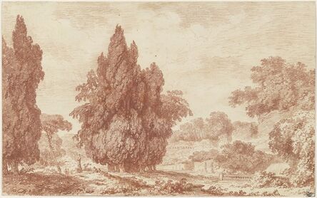 Jean-Honoré Fragonard, ‘A Stand of Cypresses in an Italian Park’, ca. 1760