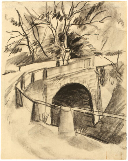 August Macke, ‘Brücke über den Bach’, 1913
