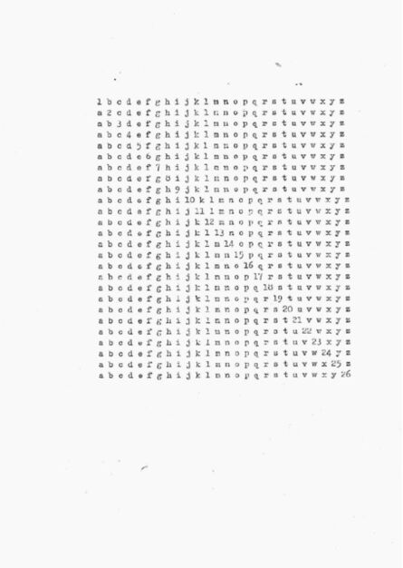Ulises Carrion, ‘Numerical ABC’, 1978