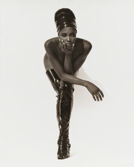 Herb Ritts, ‘Naomi Campbell, Face in Hand, Hollywood’, 1990