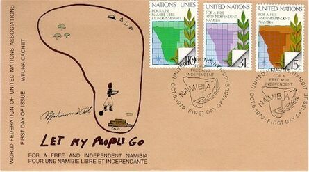 Muhammad Ali, ‘United Nations - Let My People Go (Three Stamps)’, 1979