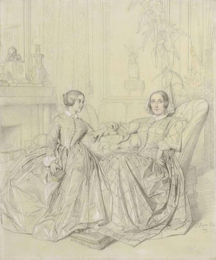 Jean-Auguste-Dominique Ingres, ‘Comtesse Charles d'Agoult, née Marie d'Agoult, and her daughter Claire d'Agoult’, 1849