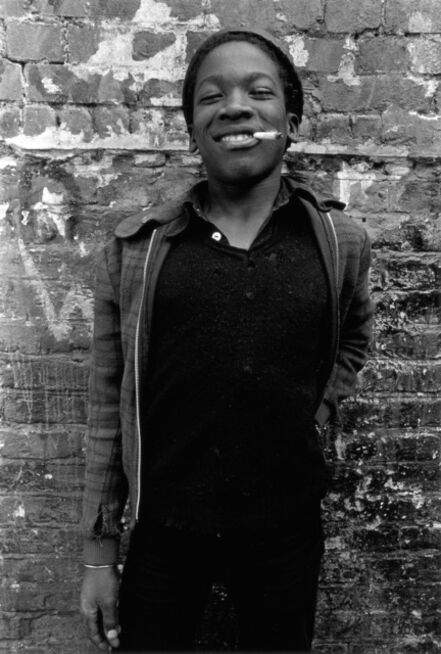 Colin Jones, ‘The Black House, a young man poses - smoking and smiling, Hollaway Road, London ’, 1973 -1976