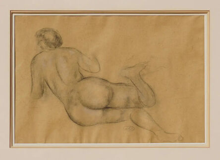 Aristide Maillol, ‘Aristide Maillol Charcoal Drawing “Nu De Dos”’, 1930