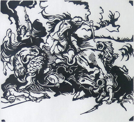 Franz Marc, ‘Löwenjagd nach Delacroix (Lion Hunt after Delacroix)’, 1984