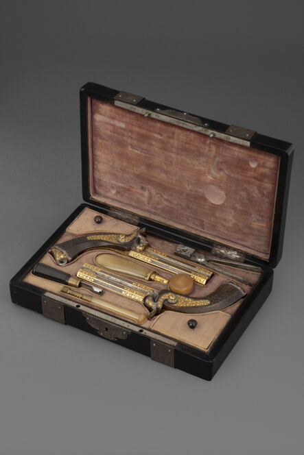 Louis and Henri Lepage-Moutier, ‘A Cased Pair of  Percussion Pistols of Presentation Quality by Lepage-Moutier’, 1847