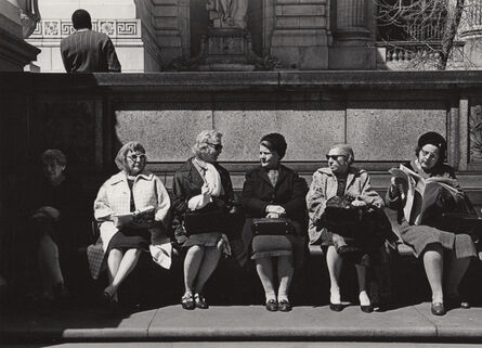 Ed Sievers, ‘Untitled (six women on bench), New York City’, c. 1960's