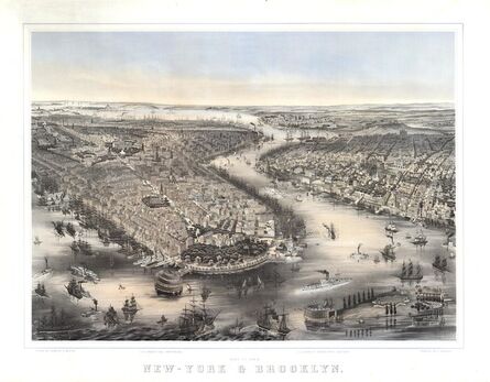 John Bachmann, ‘Bird's Eye View of New-York & Brooklyn. (New York City).’, ca. 1852