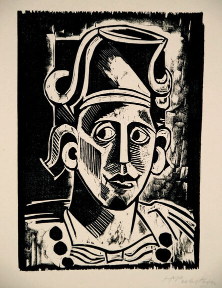 Max Pechstein, ‘Exotische Köpfe VI (Exotic Heads VI)’, 1915