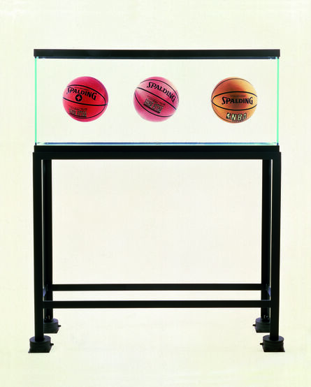 Jeff Koons, ‘Three Ball Total Equilibrium Tank (Two Spalding Shaq Attaq, One Spalding NBA Tip-Off)’, 1986