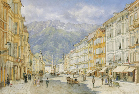 Franz Alt, ‘The Maria Theresien Street in Innsbruck’, 1873