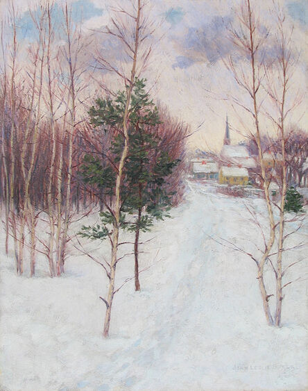 John Leslie  Breck, ‘Village in Winter (Auburndale, MA)’, ca. 1895