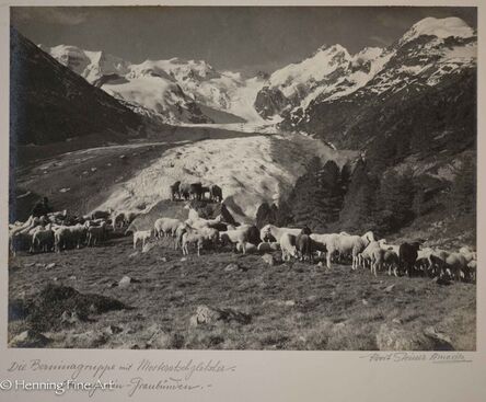 Albert Steiner, ‘”Schafhirte im Berninagebiet. - Oberengadin -.”  (Shepherd in the Bernina area. - Upper Engadine -)’, 1925-1950