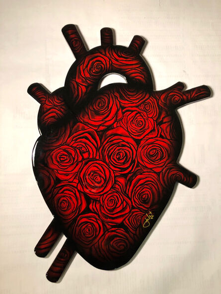 Jenna Morello, ‘Red Rose Heart Cut Out’, 2020