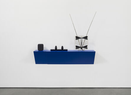 Haim Steinbach, ‘Untitled (siri, kongs, antenna)’, 2019