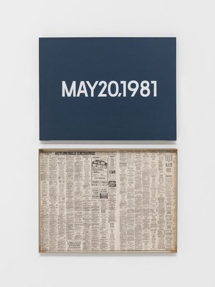 On Kawara, ‘MAY 20, 1981 "Wednesday"’, 1966–2013