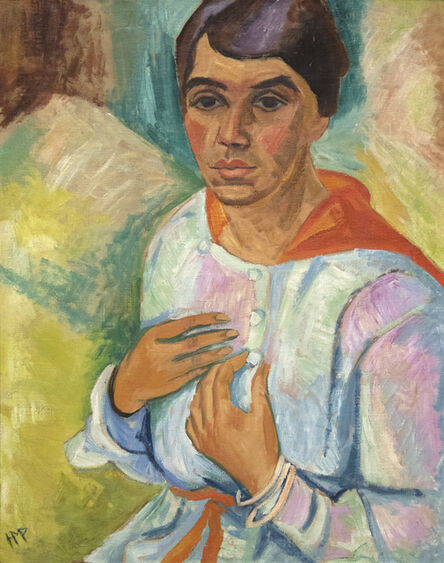 Max Pechstein, ‘Damenbildnis (Charlotte Pechstein) (Portrait of a Lady)’, 1917-1918