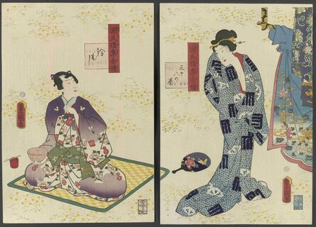 Utagawa Toyokuni III (Utagawa Kunisada), ‘Genji goshu- yojo (Lasting Impressions of a Late Genji Collection)’, ca. 1857-61