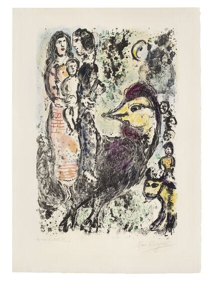 Marc Chagall, ‘La Famille au coq (Mourlot 567)’, 1969