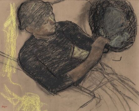 Edgar Degas, ‘Chez la modiste (Modiste garnissant un chapeau)’, ca. 1885