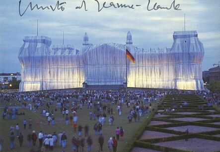 Christo and Jeanne-Claude, ‘Berlin 1995: Der von Christo und Jeanne-Claude verhüllte Reichstag (Hand Signed by Christo and Jeanne-Claude)’, 1995