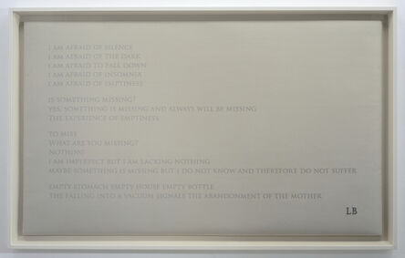 Louise Bourgeois, ‘I am Afraid’, 2009