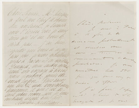 Virginie Amélie Avegno Gautreau, ‘Letter regarding John Singer Sargent’s Madame X’