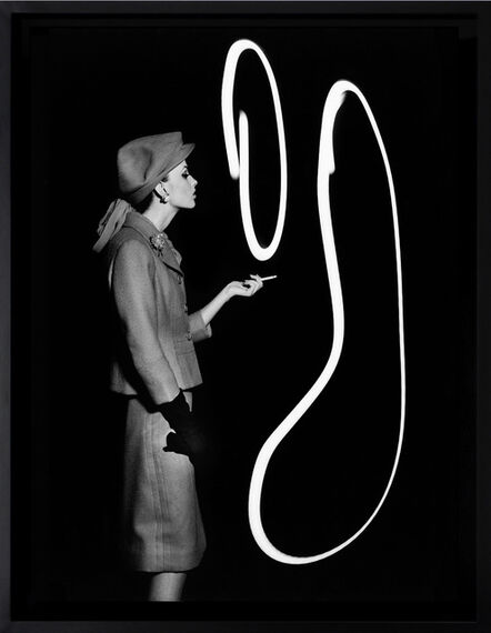 William Klein, ‘Dorothy blowing light smoke rings, Paris’, 1962