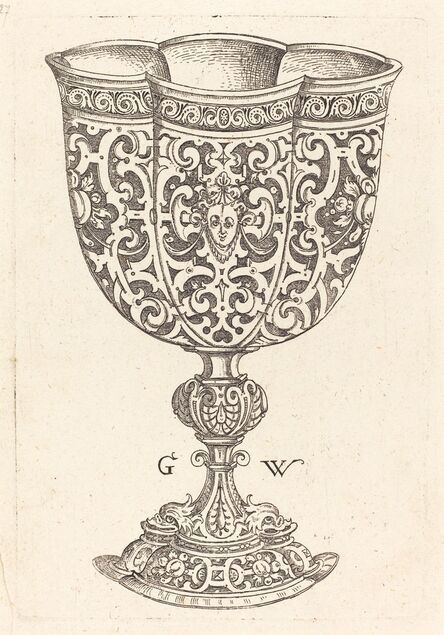 Georg Wechter I, ‘Chalice with six embossings, base decorated with two dolphins’, published 1579