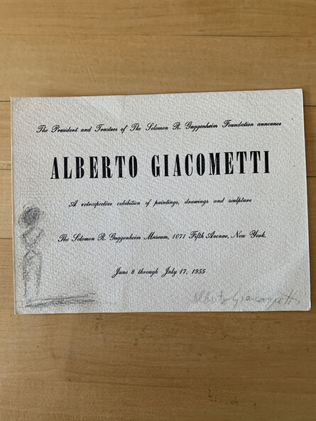 Alberto Giacometti, ‘Alberto Giacometti Guggenheim Exhibition’, 1955