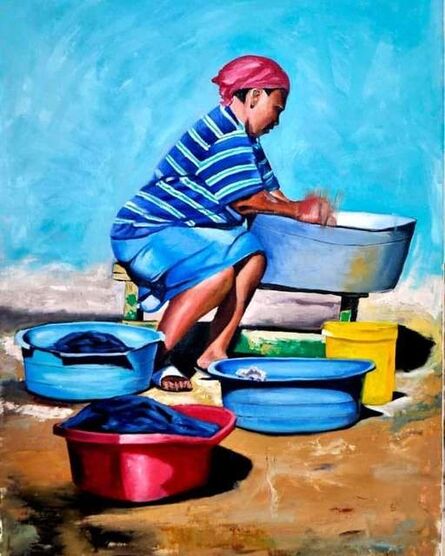 Banele Njadayi, ‘Washing Day (Original)’, 2020