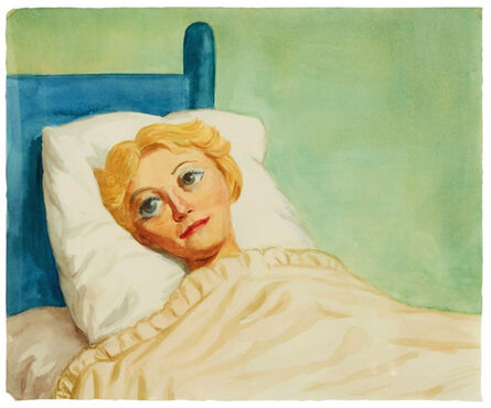John Currin, ‘Girl in Bed’, 1993